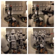 The Rebel Troopers are retreating from the superior forces. The Stormtroopers push on. #starwars #anhwt #starwarstoycrew #jbscrew #blackdeathcrew #starwarstoypix #toyshelf
